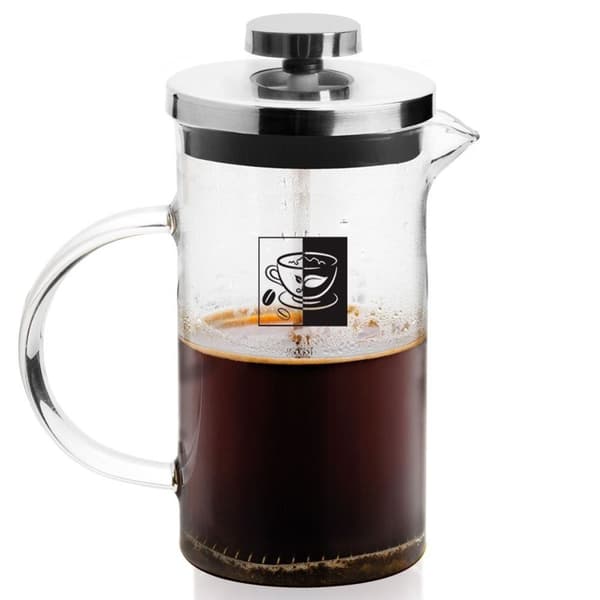 Teekannu infusori, lasikannu männällä, kahville, teelle, yrteille, 0,8 l