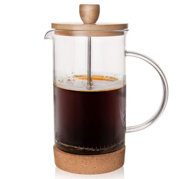 Tekannakanna, glaskanna med kolv, för kaffe, te, örter, 1 l