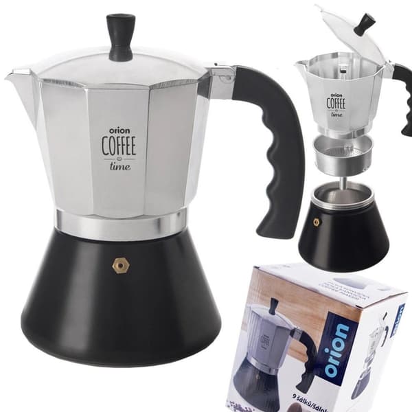 Gasinduktions kaffebryggare trycksatt aluminium italiensk fast ORION 450 ml
