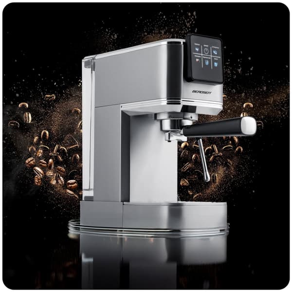 Kaffemaskine stempel 20 bar Berdsen BD-770 sølv