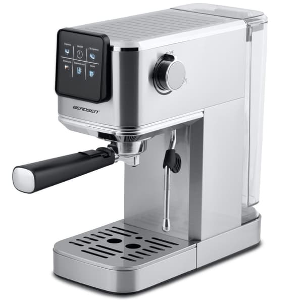 Kaffemaskine stempel 20 bar Berdsen BD-770 sølv
