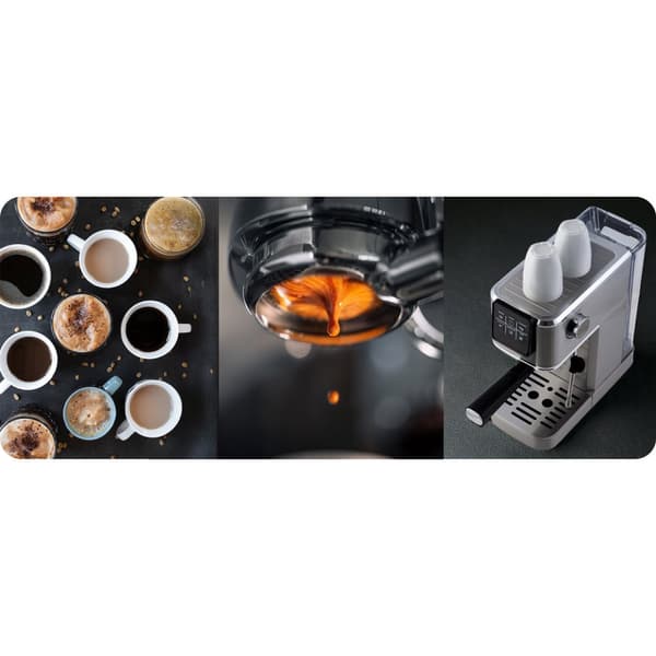 Kaffemaskine stempel 20 bar Berdsen BD-770 sølv