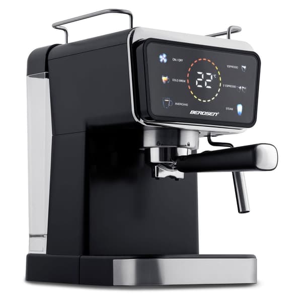 Kaffemaskine stempel 20 bar Berdsen BD-771 sort