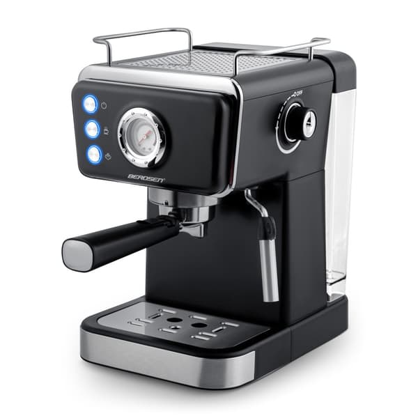 Kaffemaskine stempel 20 bar Berdsen BD-772 sort