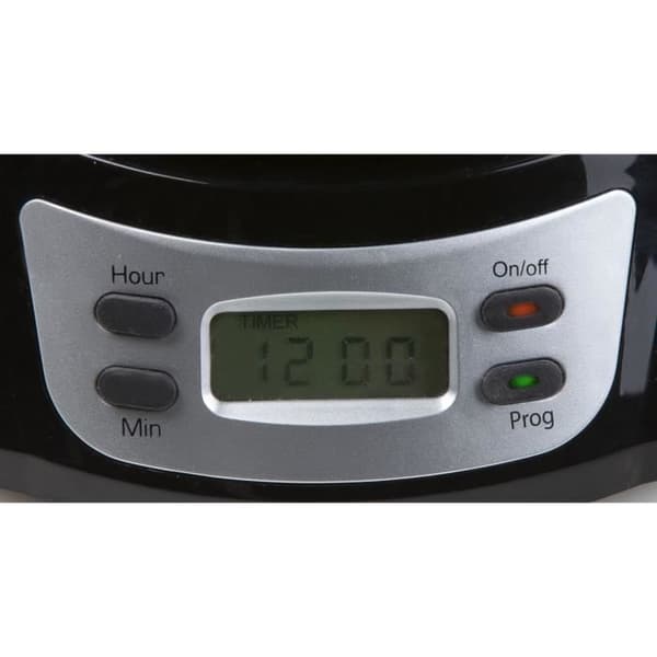 Filterkaffebryggare - DOMO - DO708K - 1000 W - 1,5 L - 12 koppar - LCD-skärm - 24-timmars timer - Svart och rostfritt stål