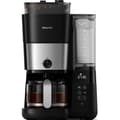 Miniatyrbild 1 av 6: Filterkaffebryggare med integrerad kvarn - PHILIPS - HD7888/01 - Upp till 10 koppar - 1,25 L - Svart/Silver