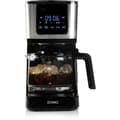 Miniatyrbild 1 av 6: Filterkaffebryggare - DOMO - DO733K - 900 W - 4 till 10 koppar - LCD-skärm - 3 intensitetsnivåer - Svart