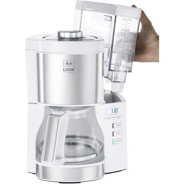 Filterkaffemaskine - Melitta - Look V Timer 1025-07 - 1,25L - 10 kopper - 1080 Watt