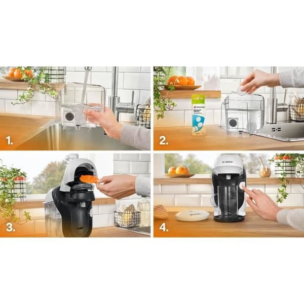 Kaffebryggare för flera drycker - BOSCH - TASSIMO - T11 Style vit - 1400 W