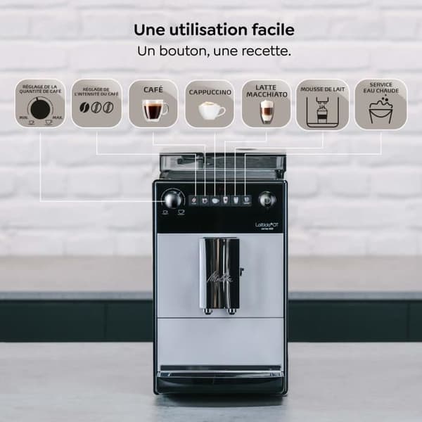 Automatisk kaffemaskine - MELITTA - Latticia OT F300-101 - Sølv