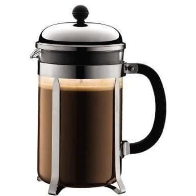 Chambord - Bodum stempelkaffemaskine. 12 kopper. 1.5 L. rustfrit stål