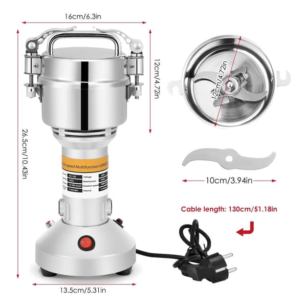 Elektrisk Kaffekværn, 150g Kapacitet, 850W Motor, 28000 RPM Hastighed,220V EU stik