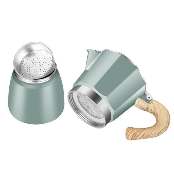 Lollanda Moka Pot / Coffee Pot – Klassisk Aluminium Kaffemaskine, Perfekt til komfur og camping, nem at bruge