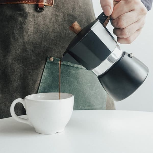Lollanda Moka Pot / Coffee Pot – Klassisk Aluminium Kaffemaskine, Perfekt til komfur og camping, nem at bruge