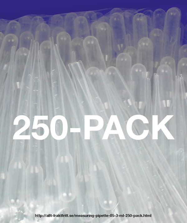 Plastpippeter 0.5-3 ml-250-PACK
