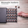 Miniatyrbild 7 av 7: Praktisk Förvaringslåda i plast för kaffekapslar i svart - Kompatibel med Nespresso-kapslar Låda