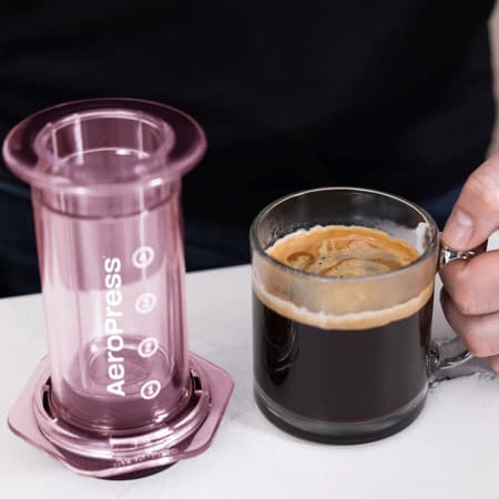 AeroPress Clear Pink - Pink kaffemaskine