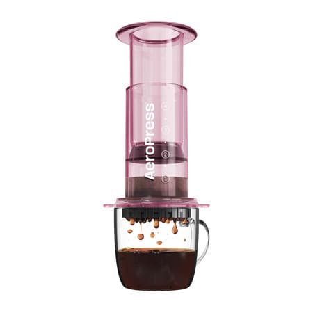 AeroPress Clear Pink - Rosa kaffebryggare