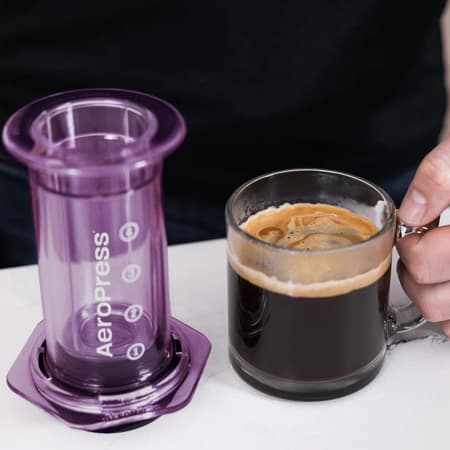 AeroPress Clear Purple - Lilla kaffemaskine
