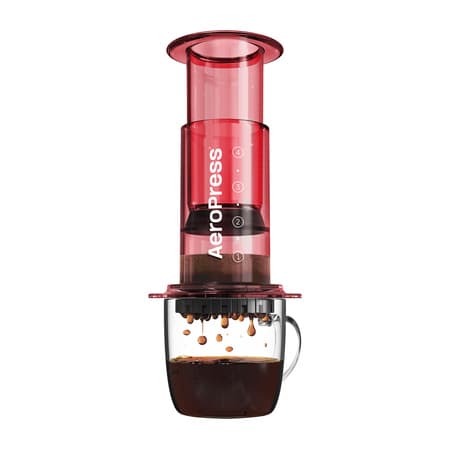 AeroPress Clear Red - Röd kaffebryggare