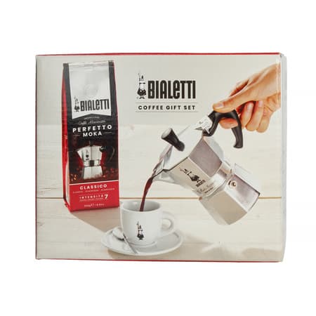 Bialetti Set Moka Express 3tz + Perfetto Moka Classico kahvi 250g
