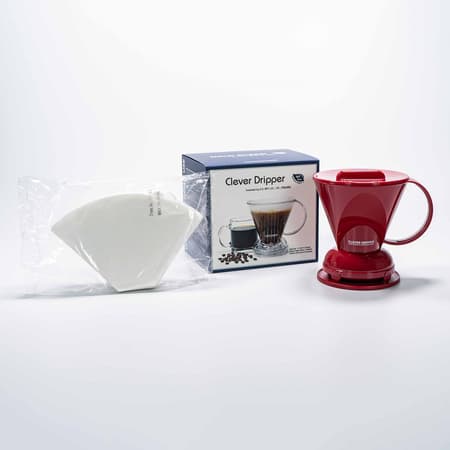 Clever Dripper - Kahvinkeitin L 500ml punainen + 100 suodatinta