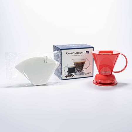 Clever Dripper - Kaffemaskine L 500ml koral + 100 filtre