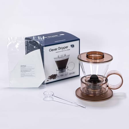 Clever Dripper - Glas kaffemaskine 500ml, gennemsigtig brun