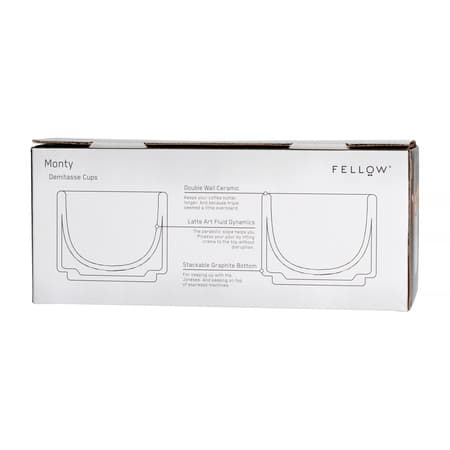 Fellow Monty Espresso - Svart mugg 90 ml - 2 st