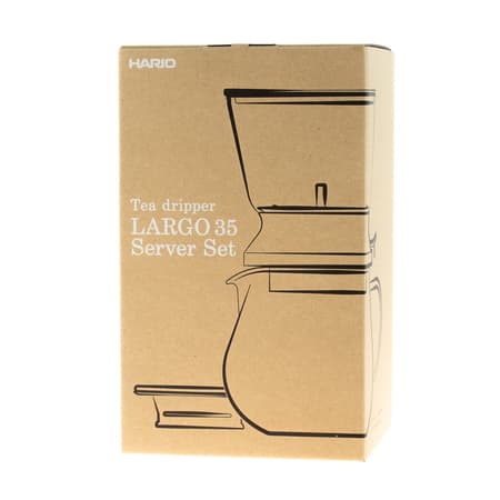 Hario Largo 35 Tea Dripper Palvelinsetti - Teehaude kannulla