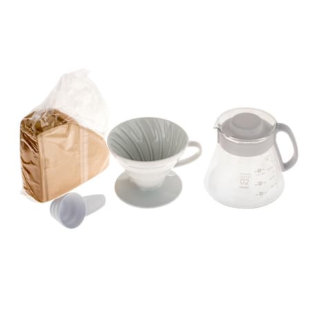 Hario V60 Dripper & Pot White sæt - dryp + server + filtre