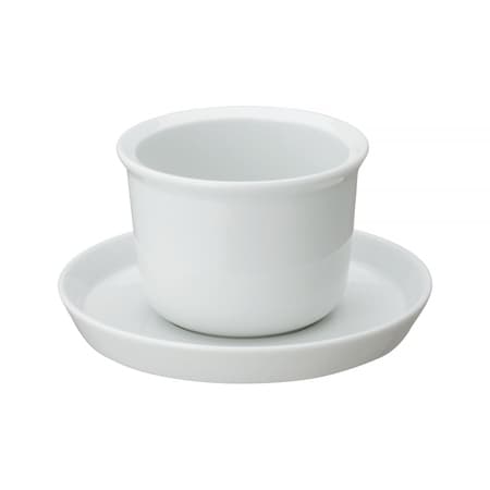 KINTO - LEHDET TEE - Kuppi ja lautanen - Valkoinen 160ml