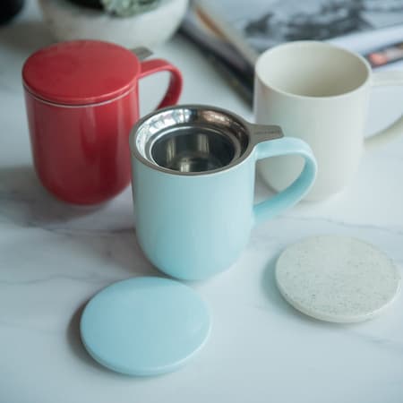 Loveramics Pro Tea - Muki infuusionesteellä 300 ml - River Blue