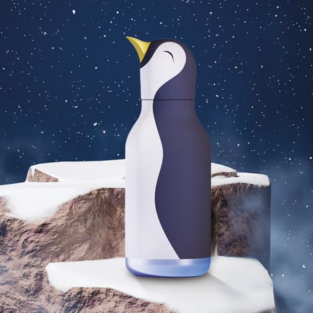 Asobu - Beasts Penguin - Termoflaske med sugerør 460 ml