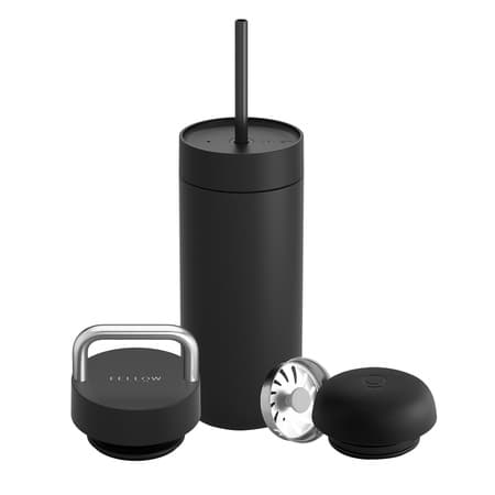 Fellow - Carter Move Mug 3 i 1 - Termokrus + 3 hætter - Sort 473 ml