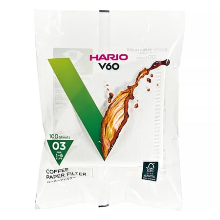 Hario V60-03 dropppappersfilter - 100 st