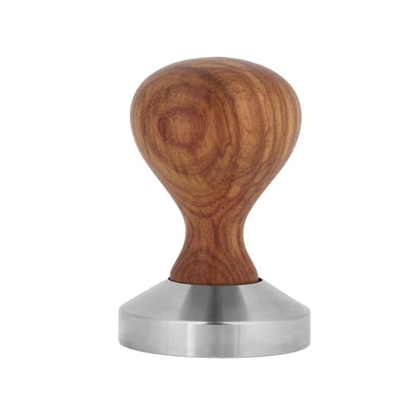 Ruusupuu espressopuristin litteällä puristusvasaralla - käytännöllinen ja tyylikäs (51 mm)