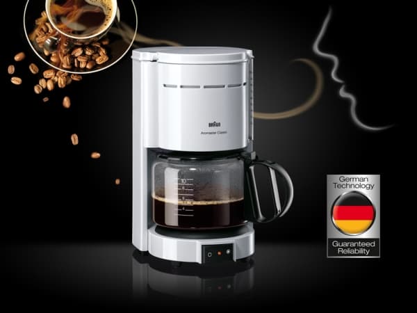 Braun Aromaster Classic KF 47 - Kaffemaskin - 10 kopper - hvit