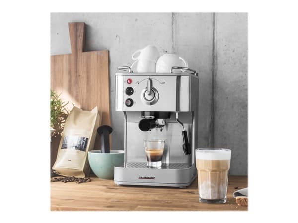 Gastroback Design Design Espresso Plus - Kaffemaskin med melkeskummer - 15 bar - rustfritt stål