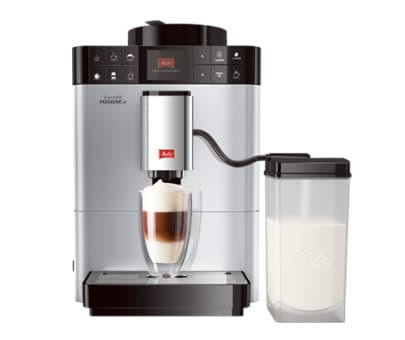 Melitta CAFFEO Passione OT - Automatisk kaffekokare med mjölkskummare - 15 bar - silver