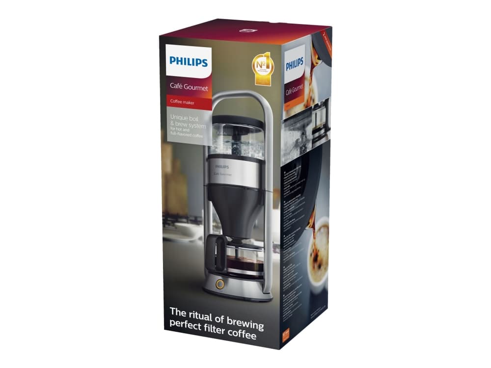 Philips Café Gourmet HD5413/00, Fristående, Droppande kaffebryggare, 1 l, Malat kaffe, 1300 W, Rostfri stål