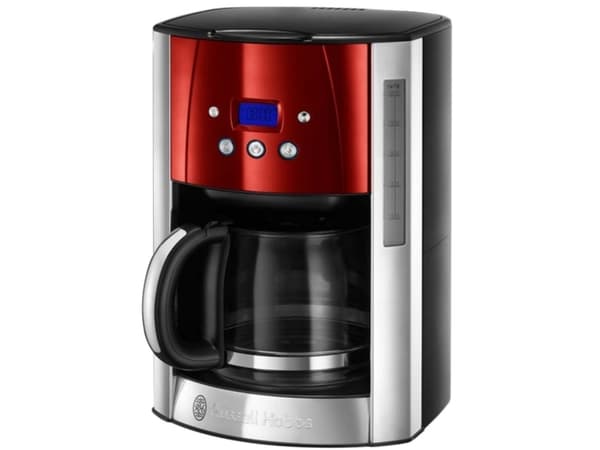 Russell Hobbs Luna 23240-56 - Kaffemaskin - 12 koppar - solröd/rostfritt stål
