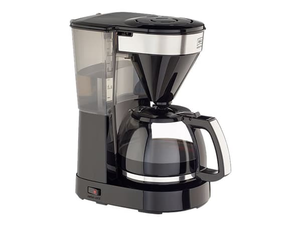 Melitta EasyTop - Kaffemaskin - 10 kopper - svart med aksenter i rustfritt stål