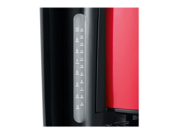 Severin KA 4817, Suodatinkahvinkeitin, Jauhettu kahvi, 1000 W, Musta, Metallinen, Punainen