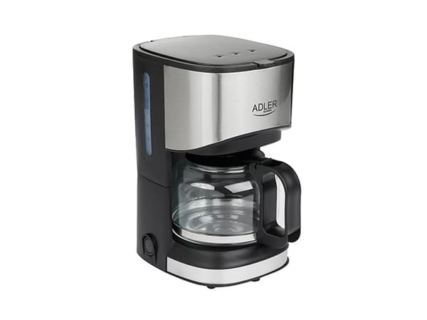 Adler AD 4407, Kaffebrygger (drypp), Malt kaffe, 550 W, Sort, Sølv