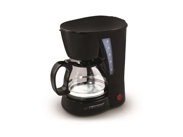 Esperanza EKC006, Suodatinkahvinkeitin, 0,6 L, 650 W, Musta