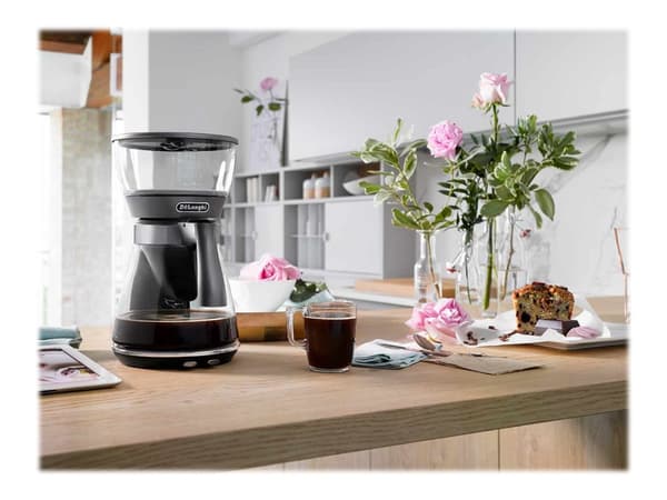 De’Longhi Clessidra ICM 17210, Suodatinkahvinkeitin, 1,25 L, Jauhettu kahvi, 1800 W, Hopea