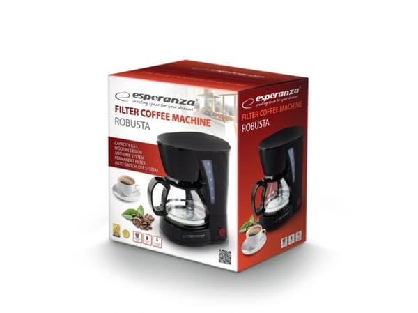 Esperanza EKC006, drypp kaffetrakter, 0,6 L, 650 W, svart