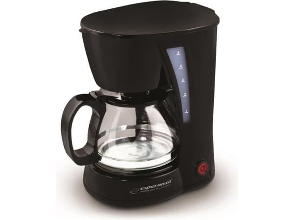Esperanza EKC006, drypp kaffetrakter, 0,6 L, 650 W, svart