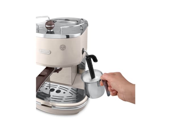 De'Longhi Icona Vintage ECOV 311.BG - Kaffemaskin med mjölkskummare - 15 bar - beige